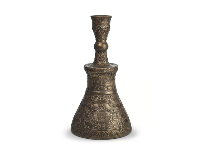 SNOHA BRONZ - Floor-standing ceramic candle holder _ Esma Dereboy